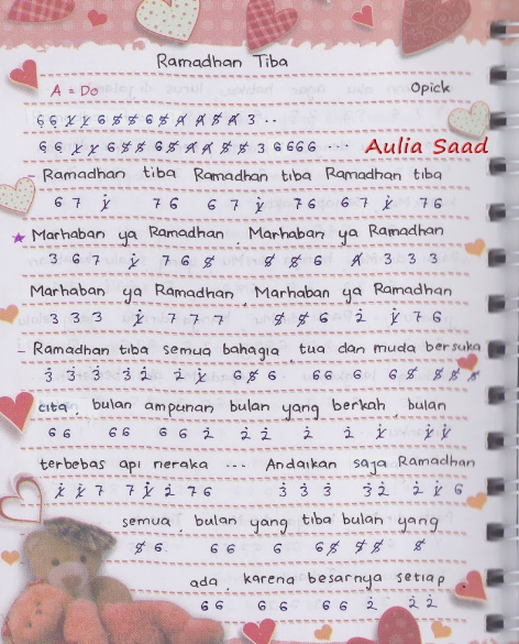 not pianika lagu ramadhan tiba