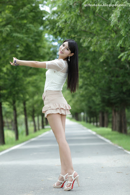 4 Cha Sun Hwa-Ruffle Mini Dress-very cute asian girl-girlcute4u.blogspot.com