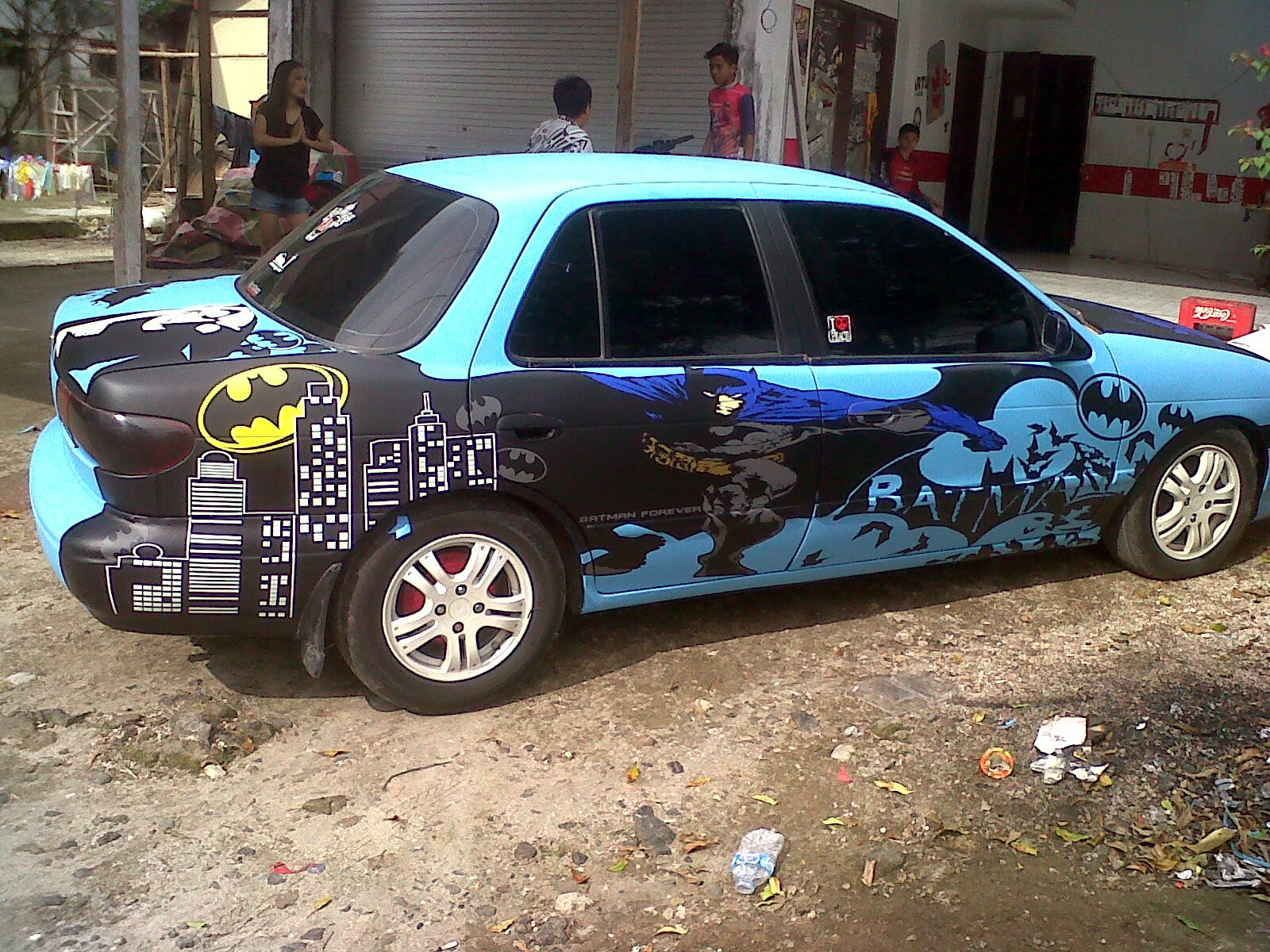 Gambar Cutting Sticker Mobil Batman Duniaotto