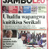 MAGAZETI YA LEO JUMATANNO TAR 26 OKTOBA.