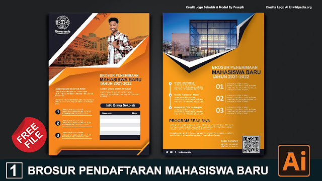 Download Kumpulan Brosur Pendaftaran Mahasiswa Baru Coredraw Dan Illustrator