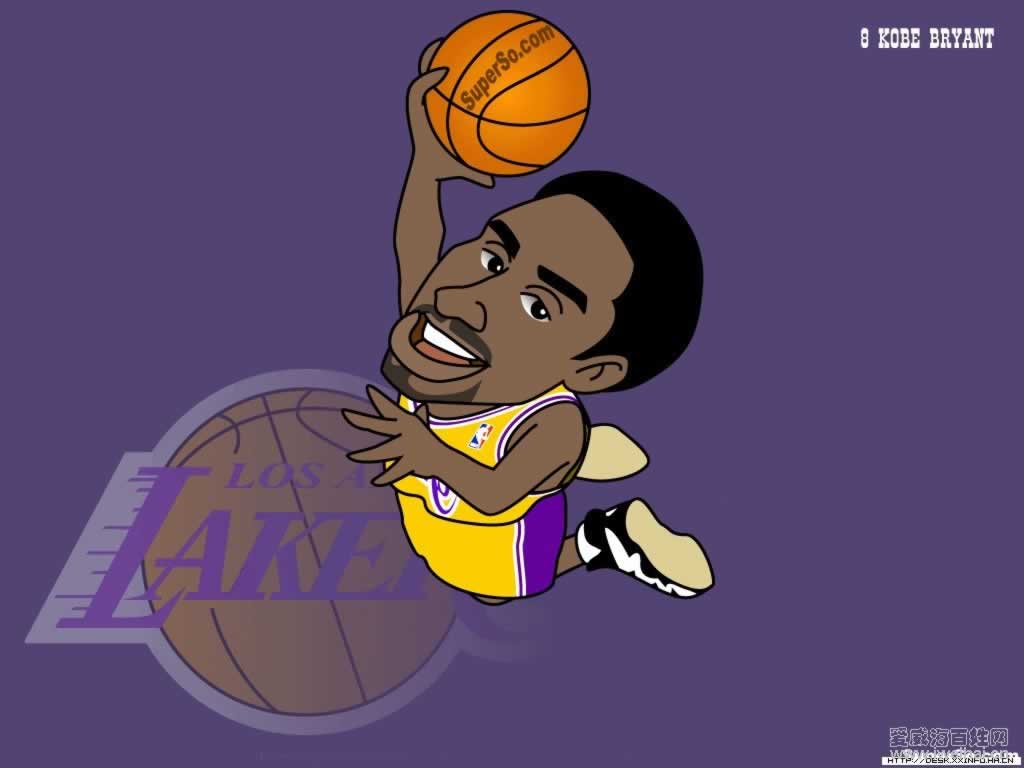 Lakers Cartoon http://basketballwallpapersforandroid.blogspot.com/2011 ...