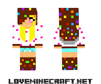 [Minecraft Skins] Revised Chocolate Cake Girl Skin for Minecraft