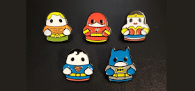 San Diego Comic-Con 2018 Exclusive “Super Hero” Justice League Tiny Ghost Enamel Pin Set by Reis O’Brien x Bimtoy x Fugitive Toys