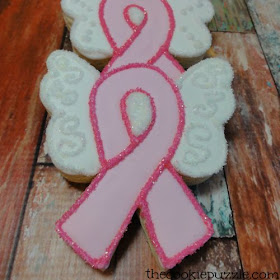 Butterfly Cancer Ribbon Cookies