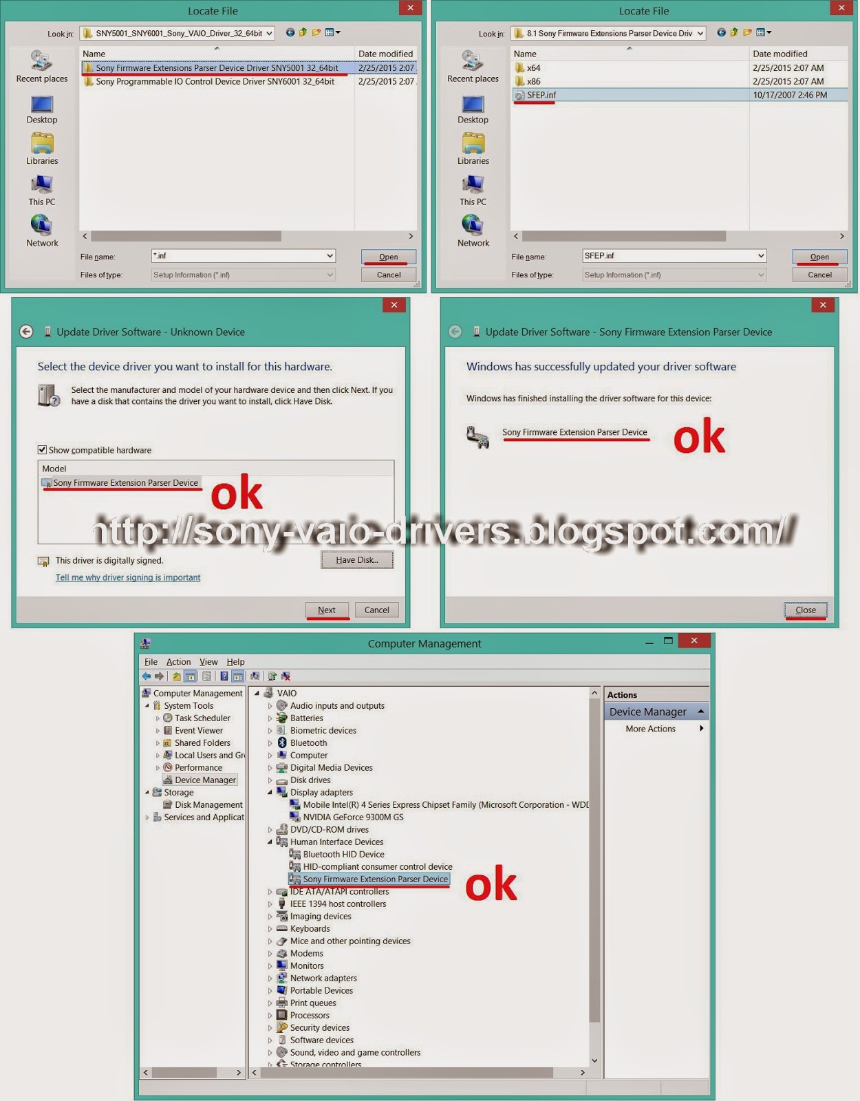 Sony VAIO Drivers Downloads ENGLISH: Installation Manual ...