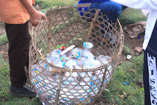 Sebagian hasil aksi bersih pantai dari sampah plastik