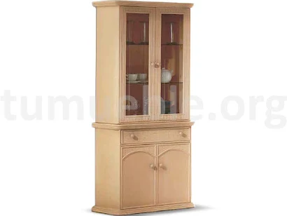 mueble vitrina ratán natural 741