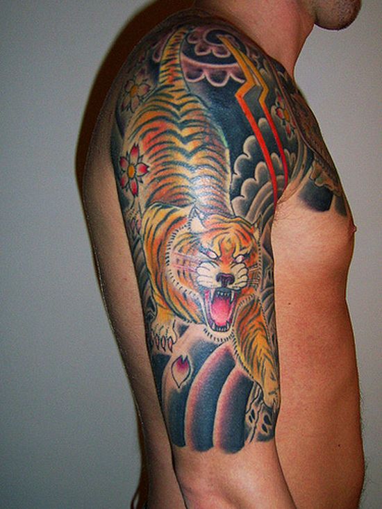 Tribal Tattoo Arm. Best Tiger Tribal Tattoo