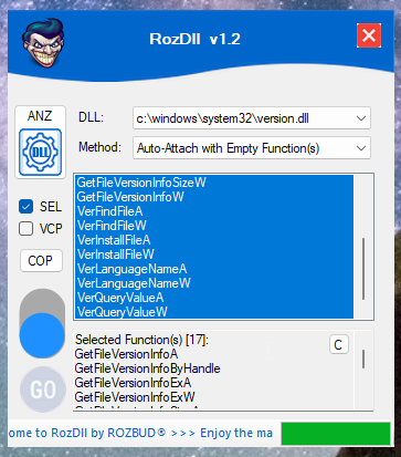ROZDLL v1.31 updated 05-01-2023 (Inline patching executables with Dll Proxying)