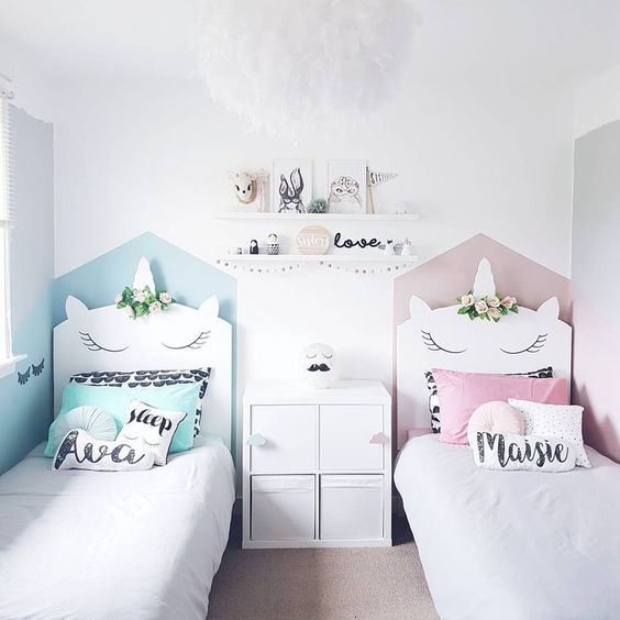 This one girl's bedroom looks very sweet and girly with a touch of artificial flowers along the bed railing.