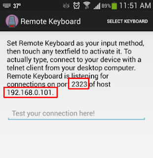 Connect Remote Keyboard Using WiFi or USB