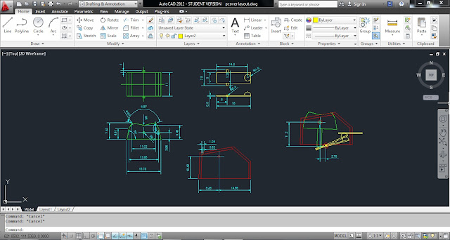 AutoCAD layout