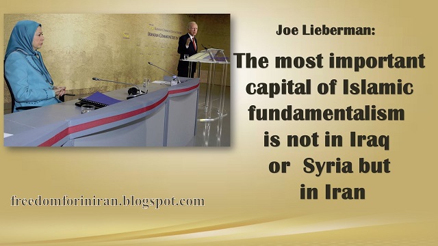 joeLieberman: The most important capital of Islamic fundamentalism is not in #Iraq  or #Syria but in #Iran 
