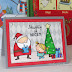 MFT - Jingle all the way - Card with Santa and a little girl