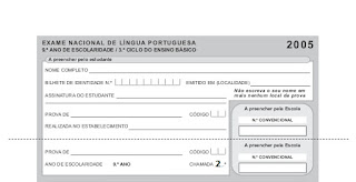  Exame Nacional de Língua Portuguesa- 2ª Chamada - 9º ano - Ano letivo 2004-2005