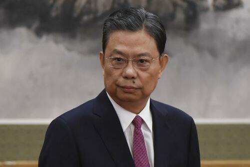 Zhao Leji, the head of the Central Commission for Discipline Inspection, at a media meet-and-greet of the CCP’s Politburo Standing Committee, in Beijing on Oct. 25, 2017.