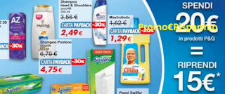 Logo P&G : spendi 20 € e ricevi 15 € in buoni spesa Carrefour