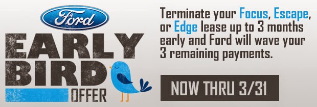 Ford Early Bird Lease Turn In Offer at North Brothers Ford