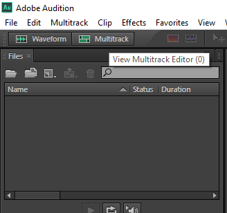 membuat project baru di adobe audition dengan cepat