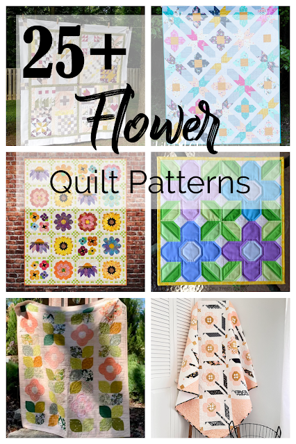 collage of flower quilts