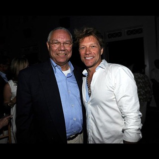 Colin Powell and Jon Bon Jovi attend 2011 Apollo in the Hamptons