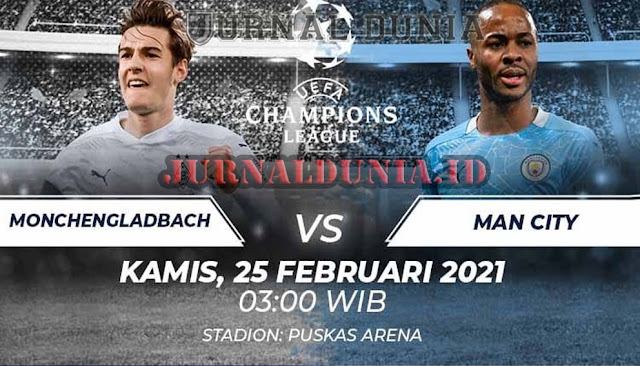 Prediksi Borussia Monchengladbach vs Manchester City , Kamis 25 Februari 2021 Pukul 03.00 WIB