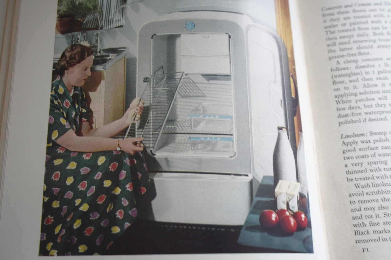 The modern gas refrigerator is easy to clean and defrost