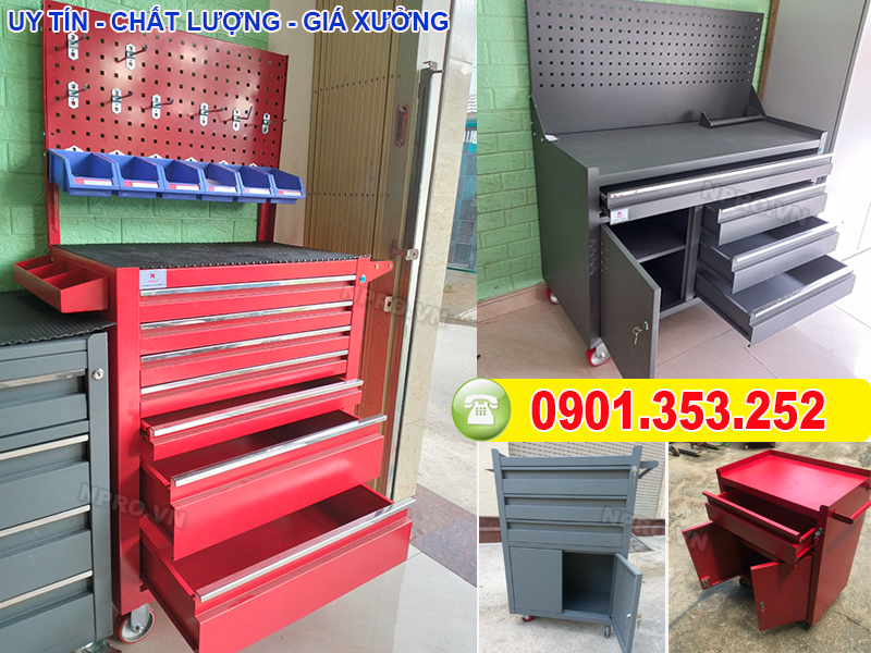 Tủ đựng đồ nghề 2 ngăn kéo, 1 ngăn 2 cánh - Tủ 3 ngăn Tu-dung-do-nghe-dung-cu-gia-re