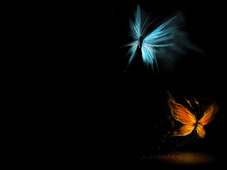 3D Butterfly With Black Screen Wallpaper