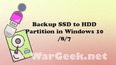 Backup SSD to HDD Partition in Windows 10 /8/7