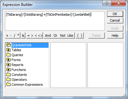 Cara Menambah atau Mengurangi Stok pada Access 2007