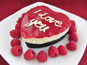 mini heart shaped raspberry white chocolate cheesecake