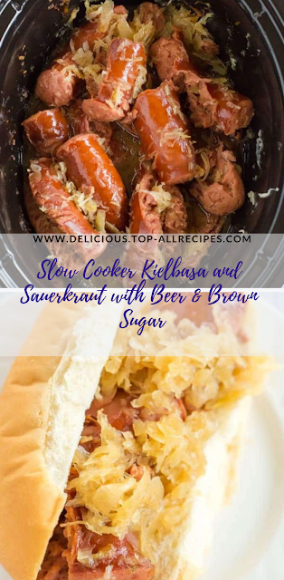 Slow Cooker Kielbasa and Sauerkraut with Beer &amp; Brown Sugar