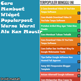 Cara Membuat Widget Popularpost Warna Warni Ala Kang Mousir