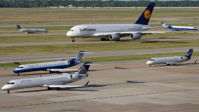 Lufthansa A380-800 and Bombardier CRJ