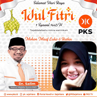 Twibbon Selamat Idul Fitri Partai Keadilan Sejahtera (PKS) 2022