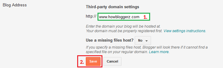  inward your weblog to alter your blogger weblog URL from  Today News Setup Custom Domain In Blogger (with Images)