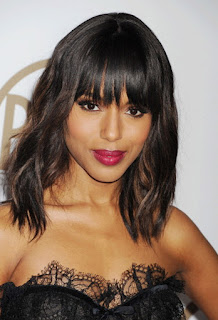 Black Medium Length Hairstyles with Bangs