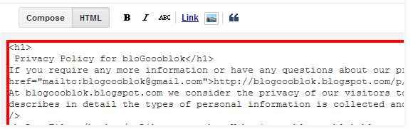 Cara Membuat Discleimer di Halaman Statis Blog 