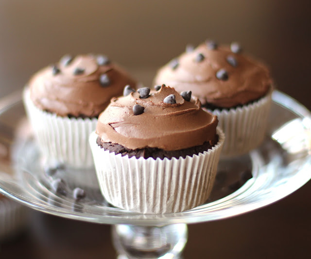 Bittersweet Chocolate Quinoa Cupcakes with Chocolate Frosting