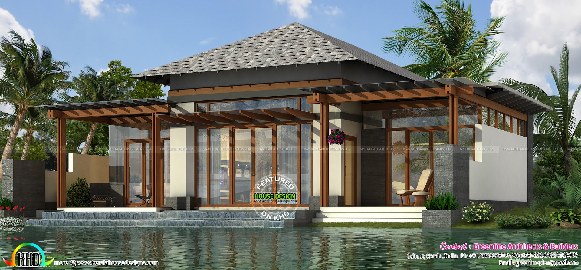  Luxury  small  home  plan  1303 sq ft Kerala home  design  and 