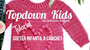 Cómo tejer un suéter infantil top down a crochet ⭐⭐⭐⭐⭐ | Tutorial