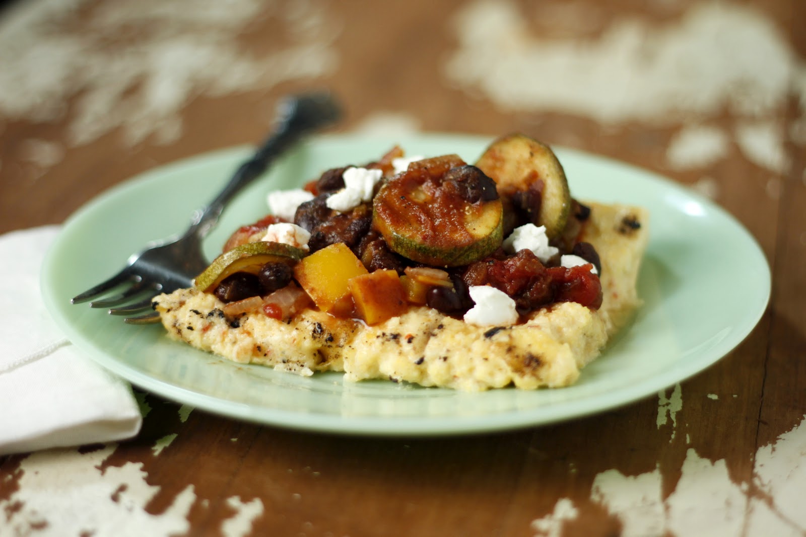 Dairymaid Diary: Cheesy Grilled Polenta with Summer Ragout Dairymaid Diary: Cheesy Grilled Polenta with Summer Ragout