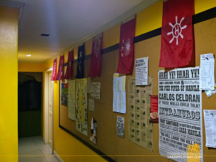 The Bulletin Board at Manila's Red Carabao Hostel