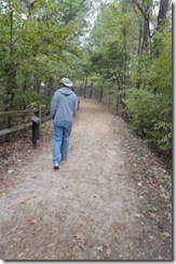 Pete walking the old  Natchez Trace