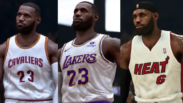 NBA 2K24 LeBron James Multi Eras Cyberface Pack