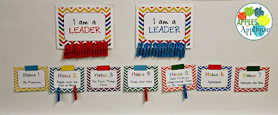 Keeping Organized with Two Half Day Classes. Color coded student recognition chart. | Apples to Applique