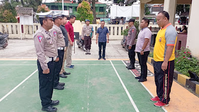 Polsek Ciruas Polres Serang Laksanakan Apel Pagi dan Serah Terima Piket Jaga