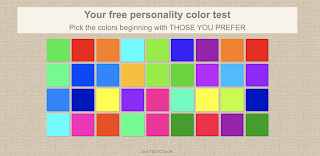 TESTCOLOR Your Free Personality Testのテスト画面